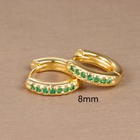 1 Pair Ig Style Simple Style Geometric Plating Inlay Copper Zircon Earrings sku image 7