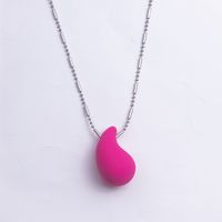 Casual Water Droplets Arylic Copper Plating Women's Pendant Necklace sku image 2