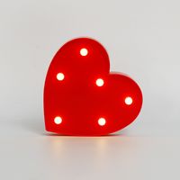 Valentine's Day Simple Style Heart Shape Plastic Birthday Festival Night Lights sku image 2