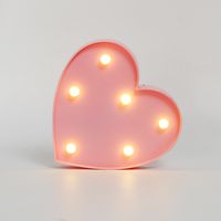 Valentine's Day Simple Style Heart Shape Plastic Birthday Festival Night Lights sku image 1