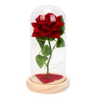 Valentine's Day Cute Sweet Flower Wood Glass Daily Graduation Birthday Ornaments sku image 1