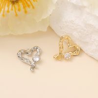 Romantic Heart Shape Copper Plating Inlay Zircon 18k Gold Plated White Gold Plated Valentine's Day Jewelry Accessories main image 6