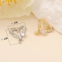 Romantic Heart Shape Copper Plating Inlay Zircon 18k Gold Plated White Gold Plated Valentine's Day Jewelry Accessories main image 2