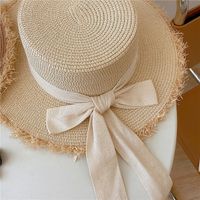 Women's Pastoral Simple Style Color Block Wide Eaves Straw Hat main image 3