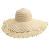 Women's Elegant Solid Color Wide Eaves Sun Hat main image 5