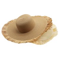 Women's Elegant Solid Color Wide Eaves Sun Hat main image 6