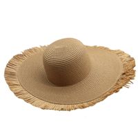 Women's Elegant Solid Color Wide Eaves Sun Hat main image 4