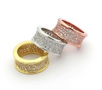 Style Simple Couleur Unie Le Cuivre Placage Incruster Strass Plaqué Or 18k Anneaux main image 5