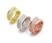 Simple Style Solid Color Copper Plating Inlay Rhinestones 18k Gold Plated Rings main image 1
