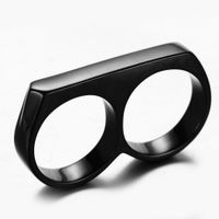 Hip-hop Punk Geometric Titanium Steel Polishing Plating Men's Rings sku image 10