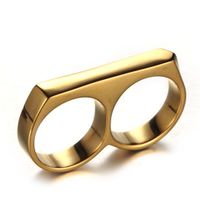 Hip-hop Punk Geometric Titanium Steel Polishing Plating Men's Rings sku image 18