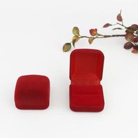 Simple Style Solid Color Flannel Jewelry Boxes main image 3