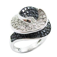 Estilo De Moda Serpiente Plata Esterlina Enchapado Embutido Circón Anillos sku image 29