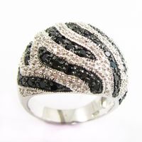 Cool Style Snake Sterling Silver Plating Inlay Zircon Rings sku image 31