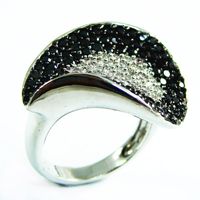 Cool Style Snake Sterling Silver Plating Inlay Zircon Rings sku image 32
