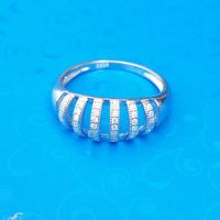 Estilo De Moda Serpiente Plata Esterlina Enchapado Embutido Circón Anillos sku image 1