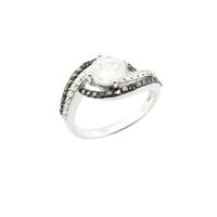 Cool Style Snake Sterling Silver Plating Inlay Zircon Rings sku image 4