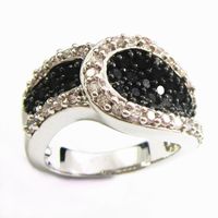Cool Style Snake Sterling Silver Plating Inlay Zircon Rings sku image 13