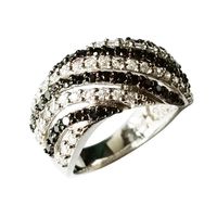Cool Style Snake Sterling Silver Plating Inlay Zircon Rings sku image 18