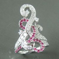 Cool Style Snake Sterling Silver Plating Inlay Zircon Rings sku image 10