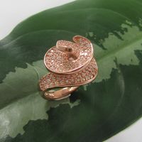 Cool Style Snake Sterling Silver Plating Inlay Zircon Rings main image 1