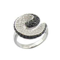 Cool Style Snake Sterling Silver Plating Inlay Zircon Rings sku image 17