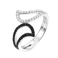 Cool Style Snake Sterling Silver Plating Inlay Zircon Rings sku image 2