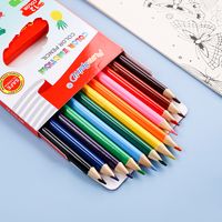 1 Set Solid Color Learning Wood Preppy Style Pencil main image 1