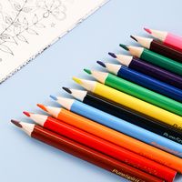 1 Set Color Block Learning School Daily Wood Simple Style Pencil main image 4