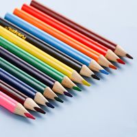 1 Set Color Block Learning School Daily Wood Simple Style Pencil main image 1