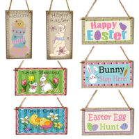 Easter Casual Letter Abstract Wood Party Street Hanging Ornaments main image 1