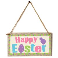 Easter Casual Letter Abstract Wood Party Street Hanging Ornaments main image 3