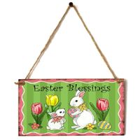 Easter Casual Letter Abstract Wood Party Street Hanging Ornaments sku image 6