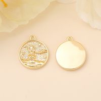 Vintage Style Round Copper Plating 18k Gold Plated White Gold Plated Jewelry Accessories main image 3