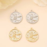 Vintage Style Round Copper Plating 18k Gold Plated White Gold Plated Jewelry Accessories main image 1