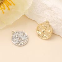 Vintage Style Round Copper Plating 18k Gold Plated White Gold Plated Jewelry Accessories main image 6