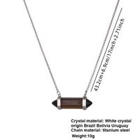 Elegant Einfacher Stil Geometrisch Titan Stahl Überzug Inlay Naturstein Kristall 18 Karat Vergoldet Halskette Mit Anhänger sku image 4