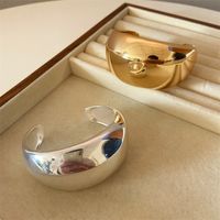 Simple Style C Shape Alloy Polishing Plating Gold Plated Silver Plated Women's Bangle main image 8