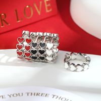 1 Pair Cute Sweet Heart Shape Enamel Plating Sterling Silver White Gold Plated Earrings main image 4