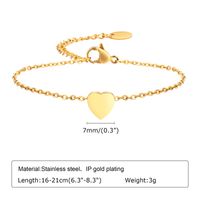Modern Style Simple Style Classic Style Letter Heart Shape Stainless Steel Gold Plated Bracelets In Bulk main image 2