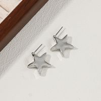 1 Pair Simple Style Commute Star Plating Alloy Ear Studs main image 7