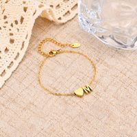Modern Style Simple Style Classic Style Letter Heart Shape Stainless Steel Gold Plated Bracelets In Bulk main image 4