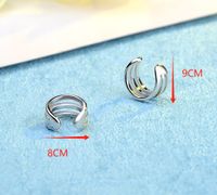 1 Paire De Base Forme C Placage Le Cuivre Clips D'oreille main image 2