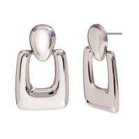 1 Pair Vintage Style Simple Style Classic Style Square Plating Stainless Steel 18k Gold Plated Drop Earrings sku image 1