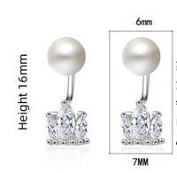 1 Pair Lady Crown Plating Inlay Copper Artificial Pearls Zircon Ear Studs main image 2