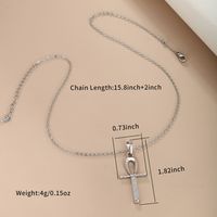 Xuping Style Simple Commuer Traverser Alliage De Cuivre Placage Incruster Diamant Artificiel Plaqué Or 18k Or Blanc Plaqué Femmes Pendentif sku image 5