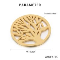 1 Pièce Acier Inoxydable Plaqué Or 18K Arbre main image 2