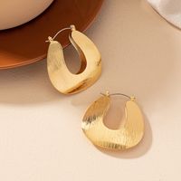1 Pair Simple Style Korean Style Geometric Plating Alloy Hoop Earrings main image 6