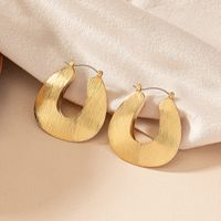 1 Pair Simple Style Korean Style Geometric Plating Alloy Hoop Earrings main image 4