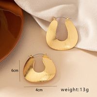 1 Paar Einfacher Stil Koreanische Art Geometrisch Überzug Legierung Reif Ohrringe main image 2
